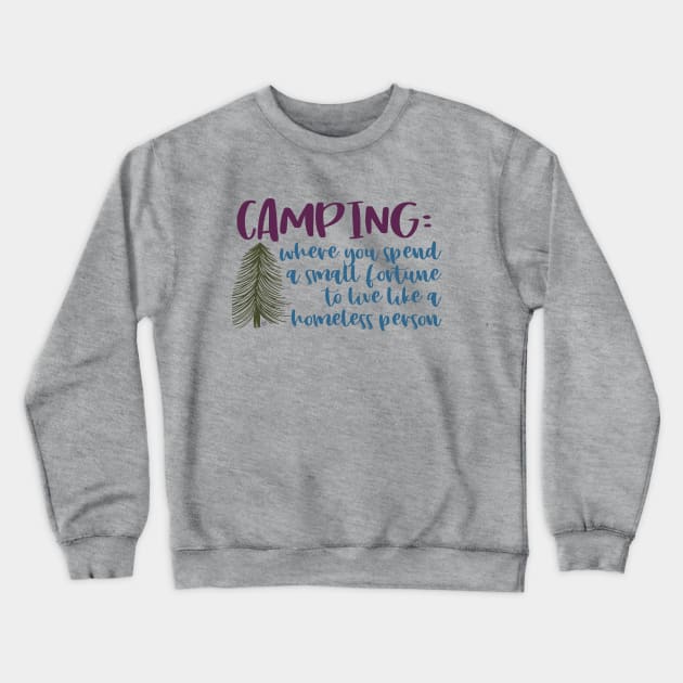 Camping Crewneck Sweatshirt by shemazingdesigns